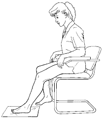 خم کردن زانو در حالت نشسته روی صندلی